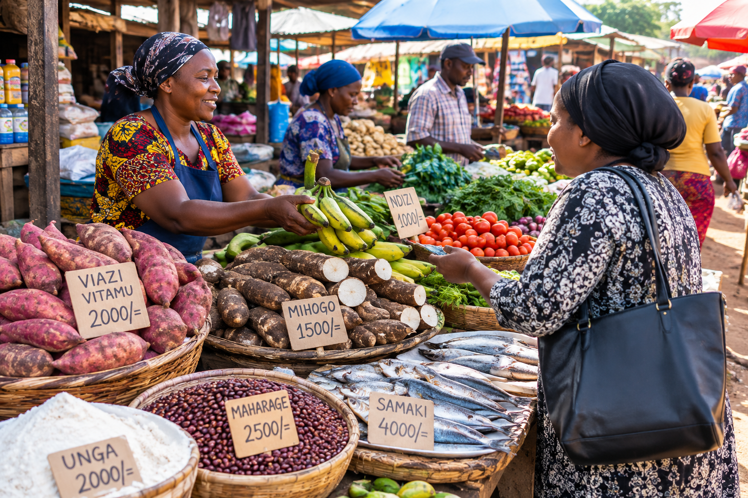 Viazi vitamu, ndizi mbichi, njegere kavu vyapaisha mfumuko wa bei